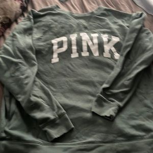Pink distressed sweatshirt